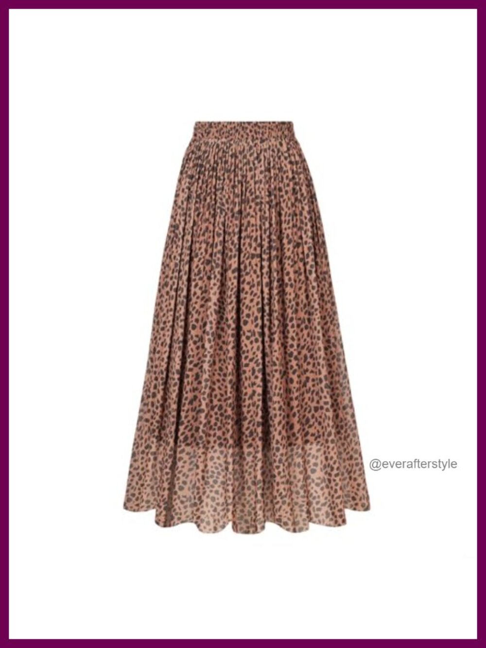 Chiffon Pleated A-Line Midi Skirt High Waist Lined Elegant Womens